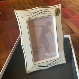 Waterford “Ballet” picture frame for 3 x 5 photos. Porcelain. New in box.
